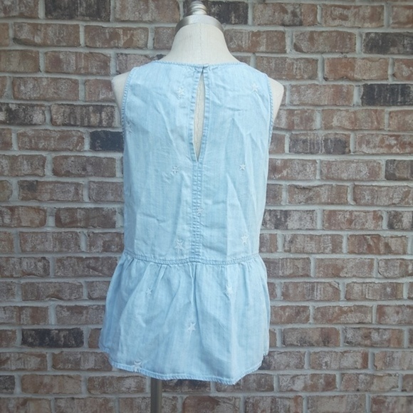 NWT Velvet Heart Chambray Star Bell Hem Top Blue S - Picture 3 of 7